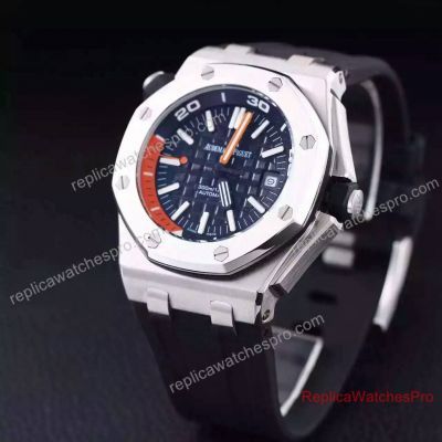 Fake Audemars Piguet Royal Oak Offshore Diver SS Orange Inner Black Rubber - Japan Automatic